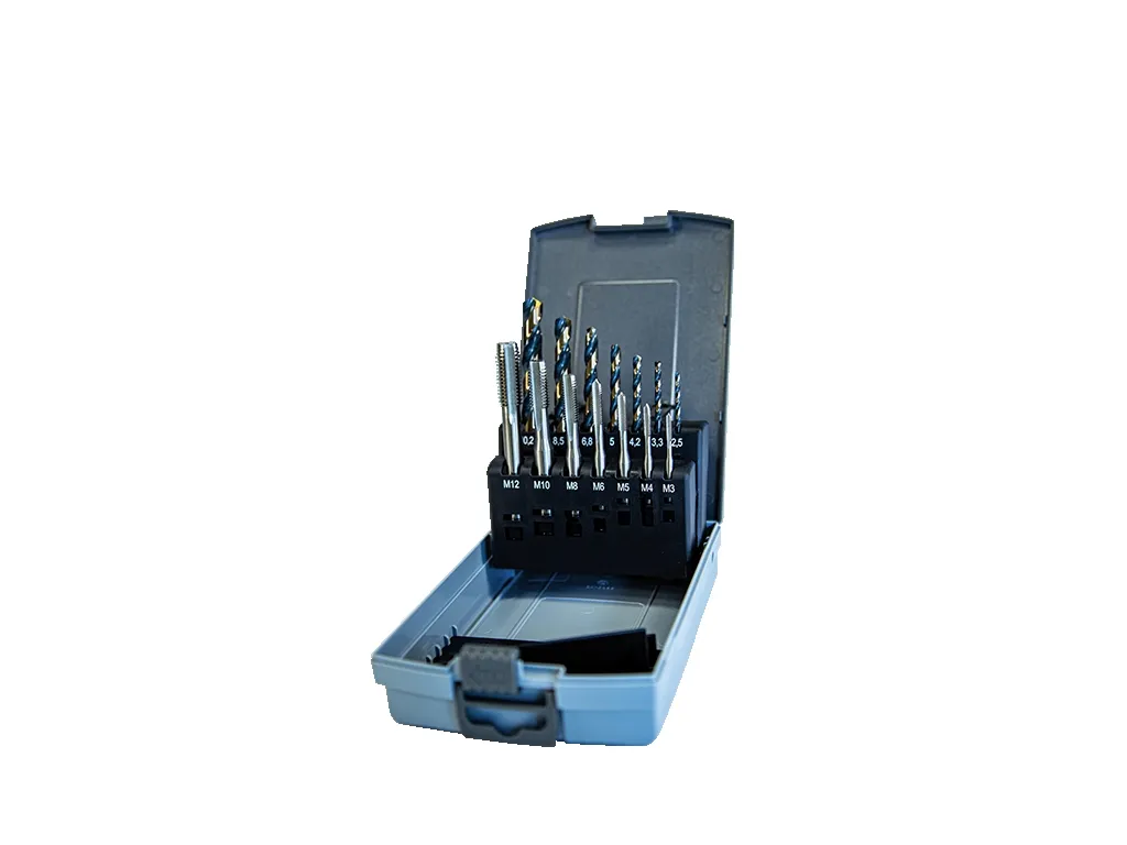 DIN371 STRAIGHT GUIDE SET WITH 14 PIECE DRILL BITS